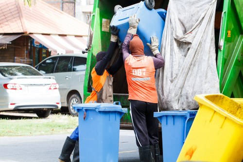 Customer utilizing Jims Rubbish services